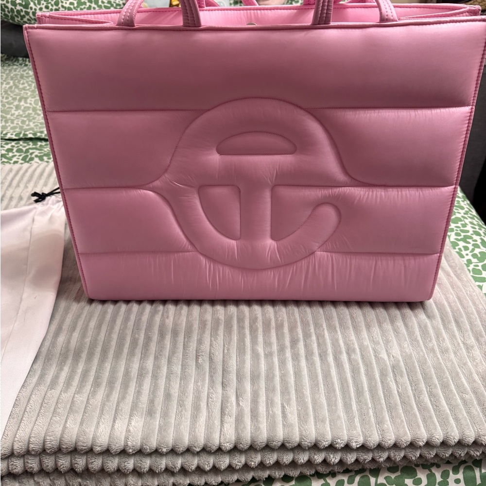 Telfar Pink Quilted Tote Bag